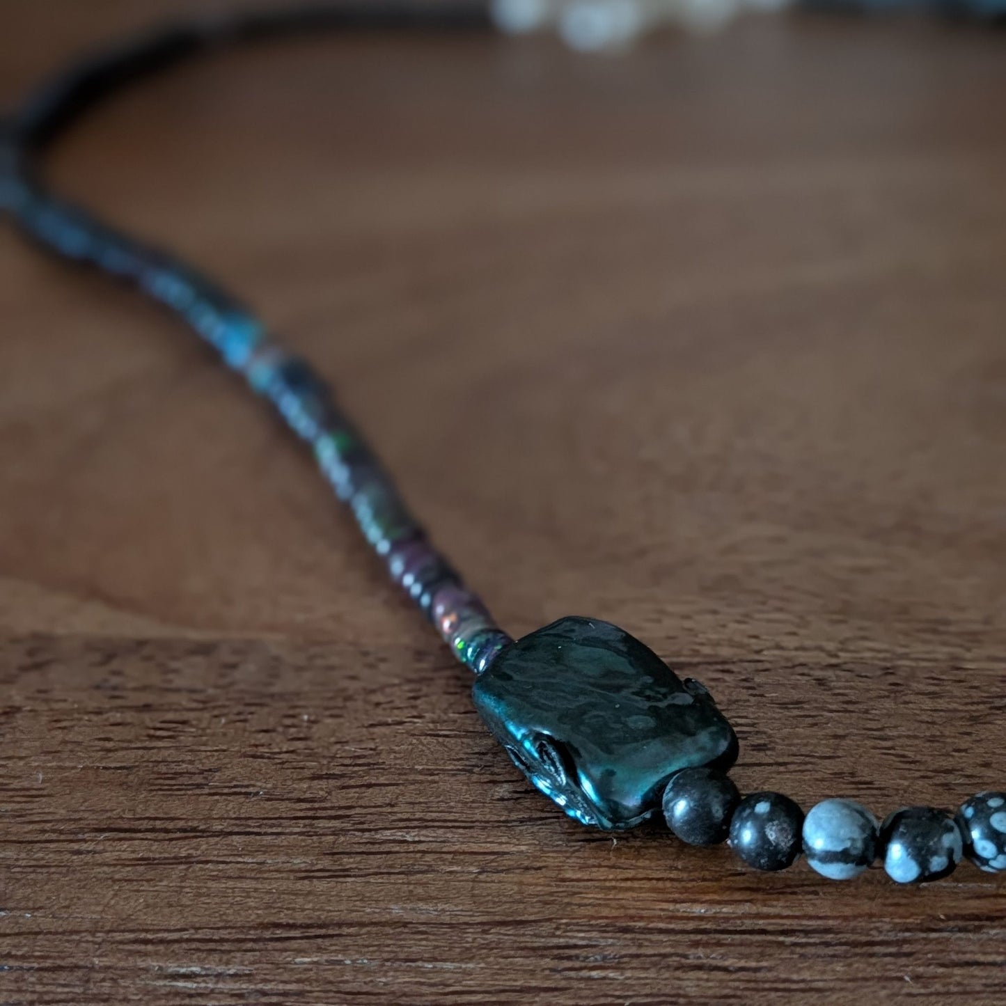 Natural Black & Grey Necklace
