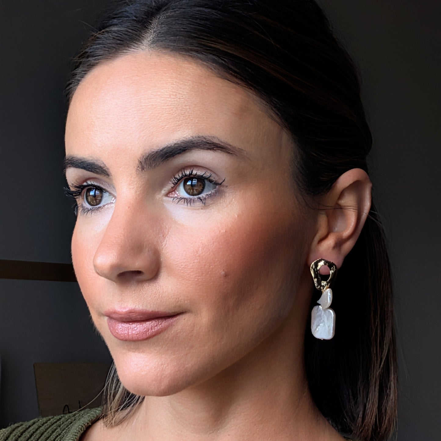 Nora - Statement Pearl and Textured Earrings