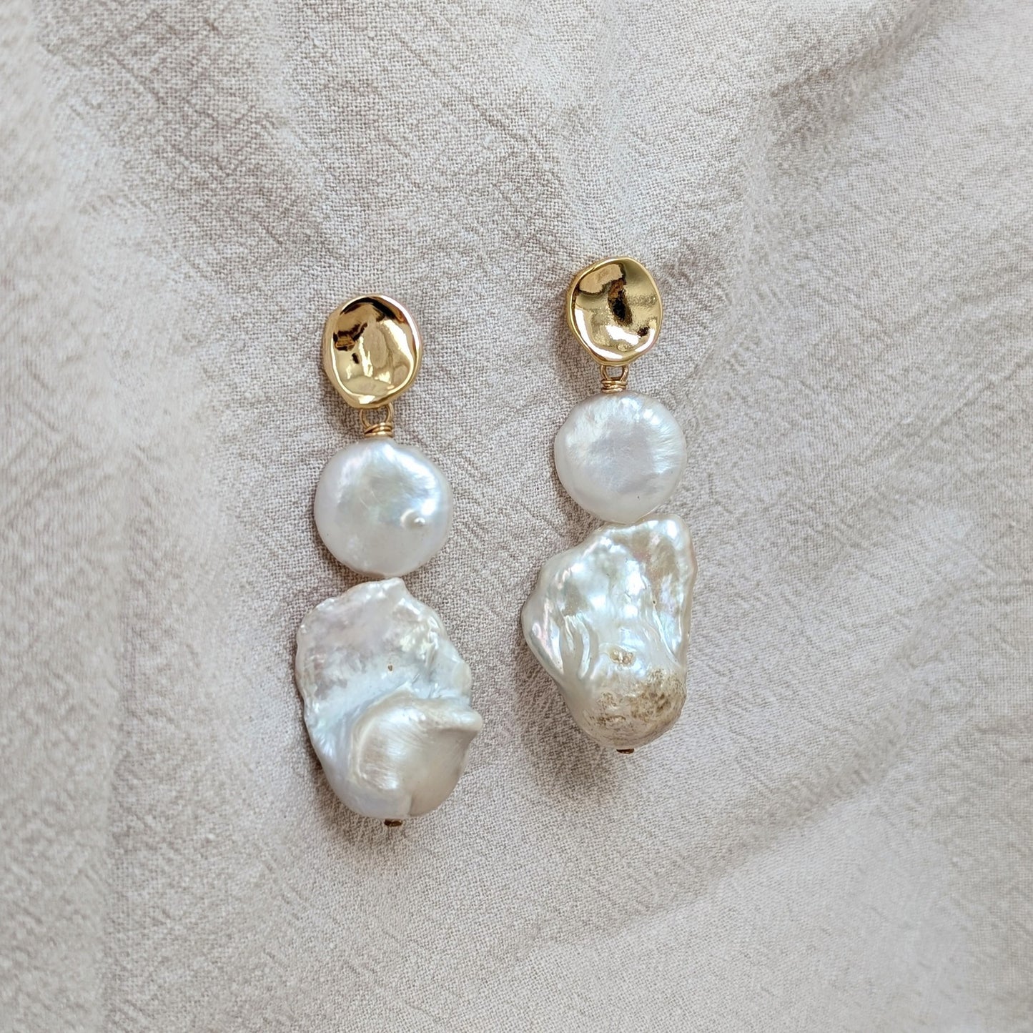Luna - Statement Baroque Pearl Earrings