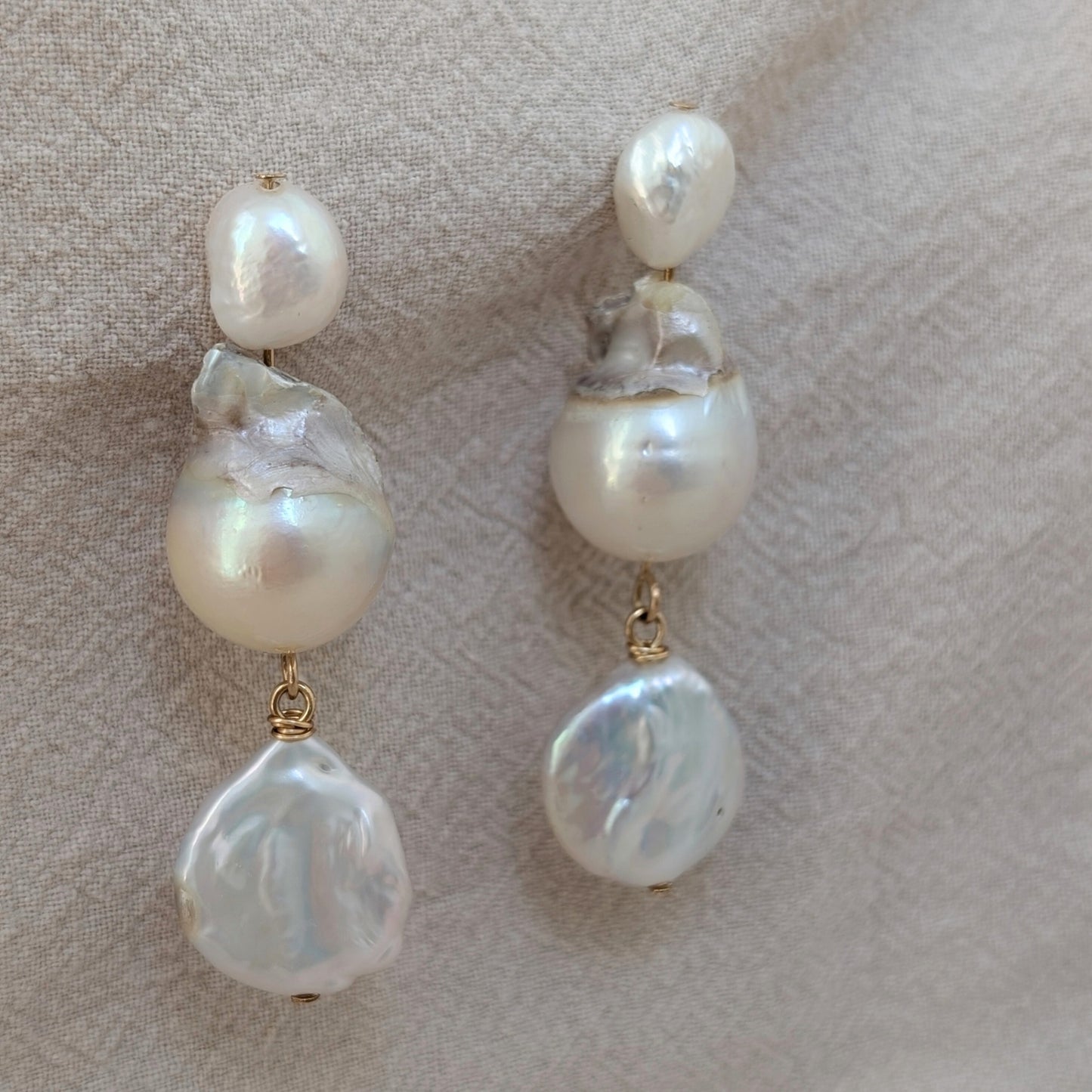 Etta - Fresh Water Pearl & Shell Earrings