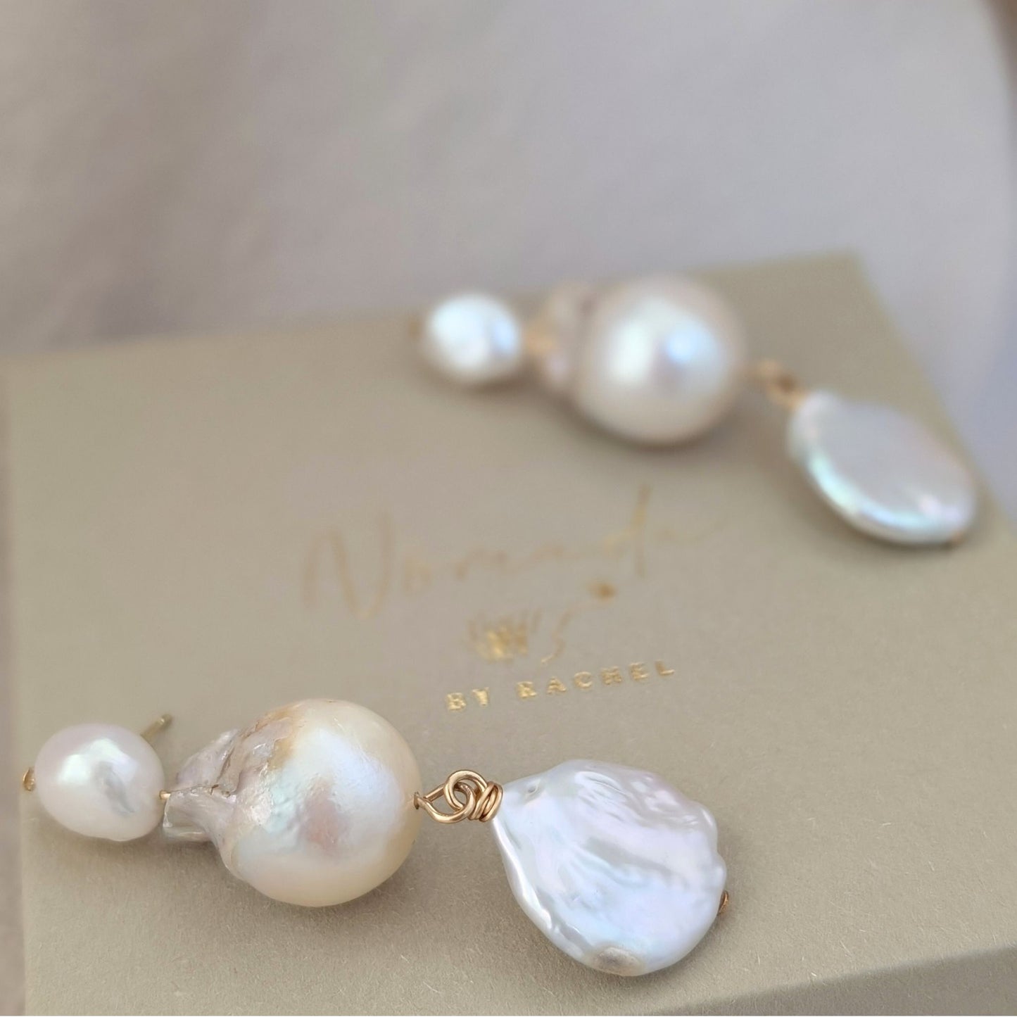 Etta - Fresh Water Pearl & Shell Earrings
