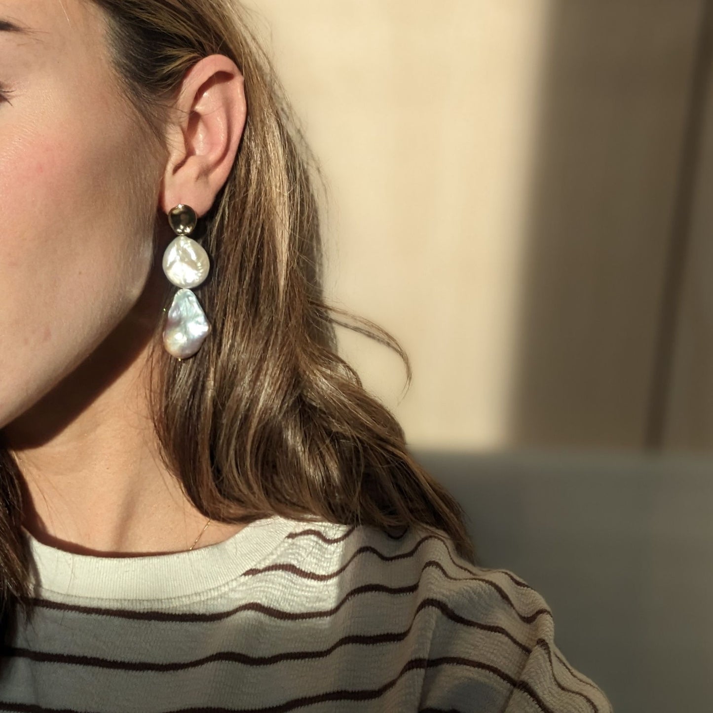 Luna - Statement Baroque Pearl Earrings