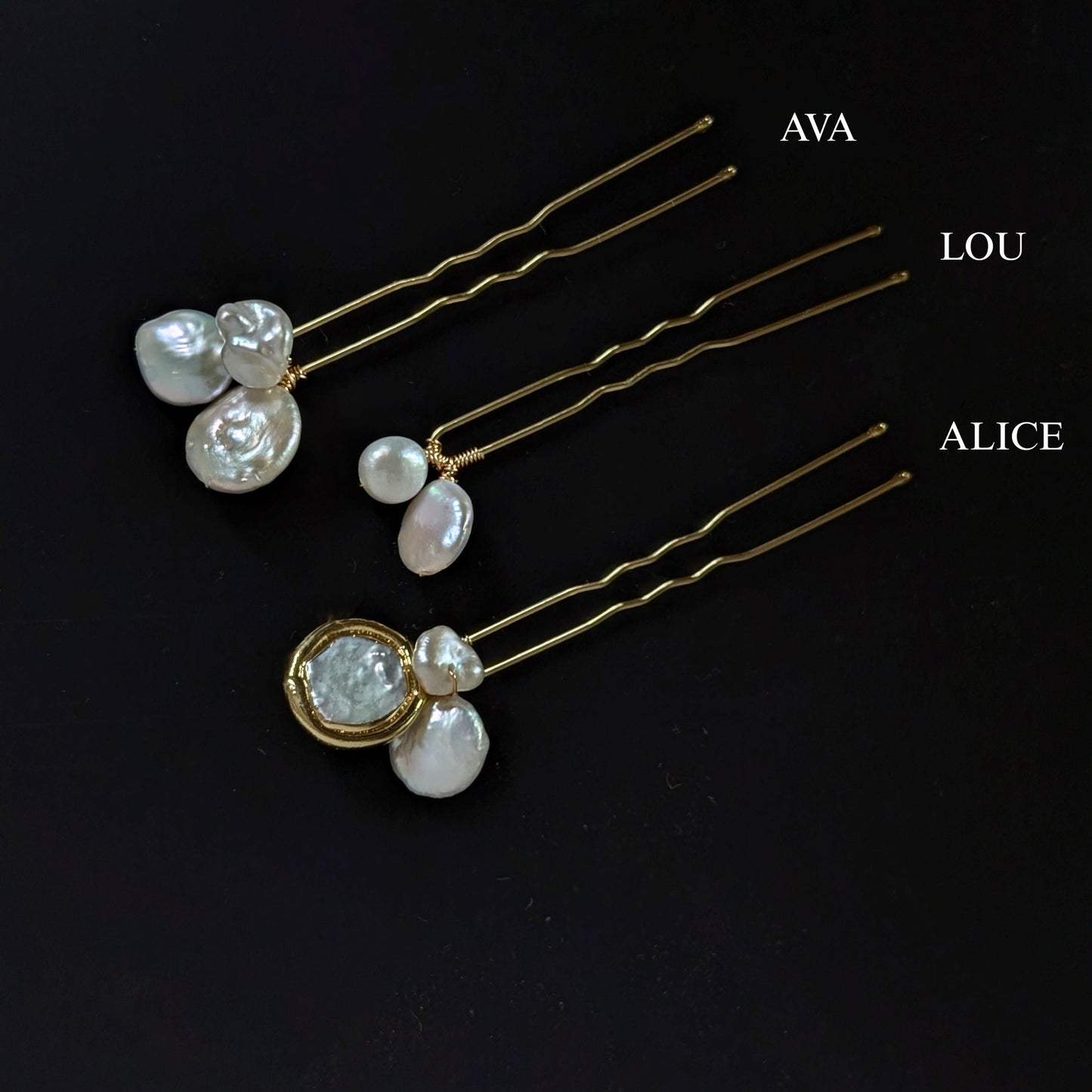 Lou - Freshwater Pearl Hair Pin