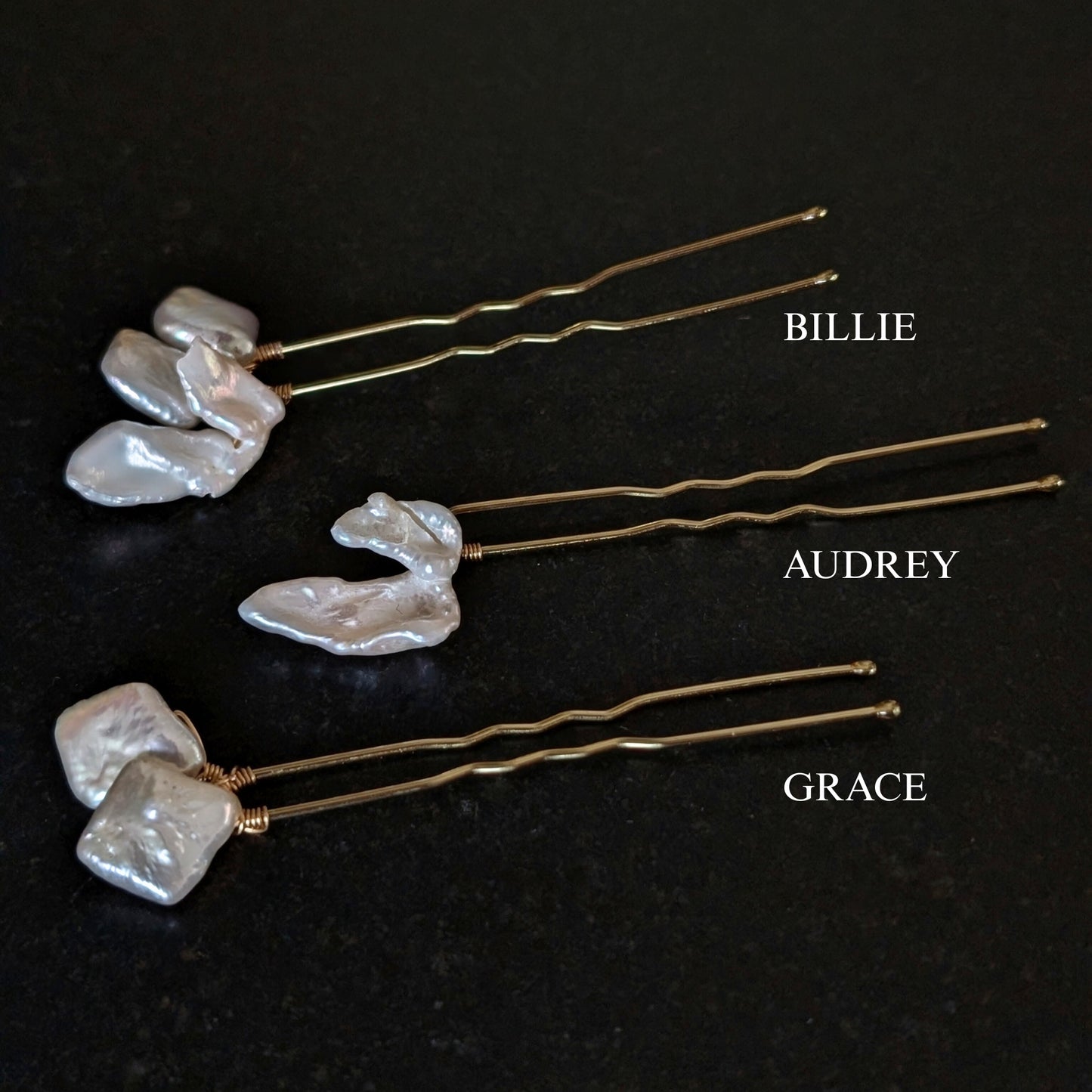 Audrey - Freshwater Pearl Hair Pin