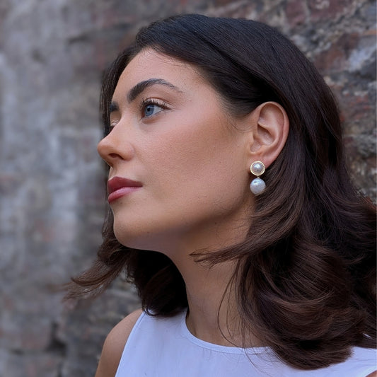 Olive - Pearl Earrings