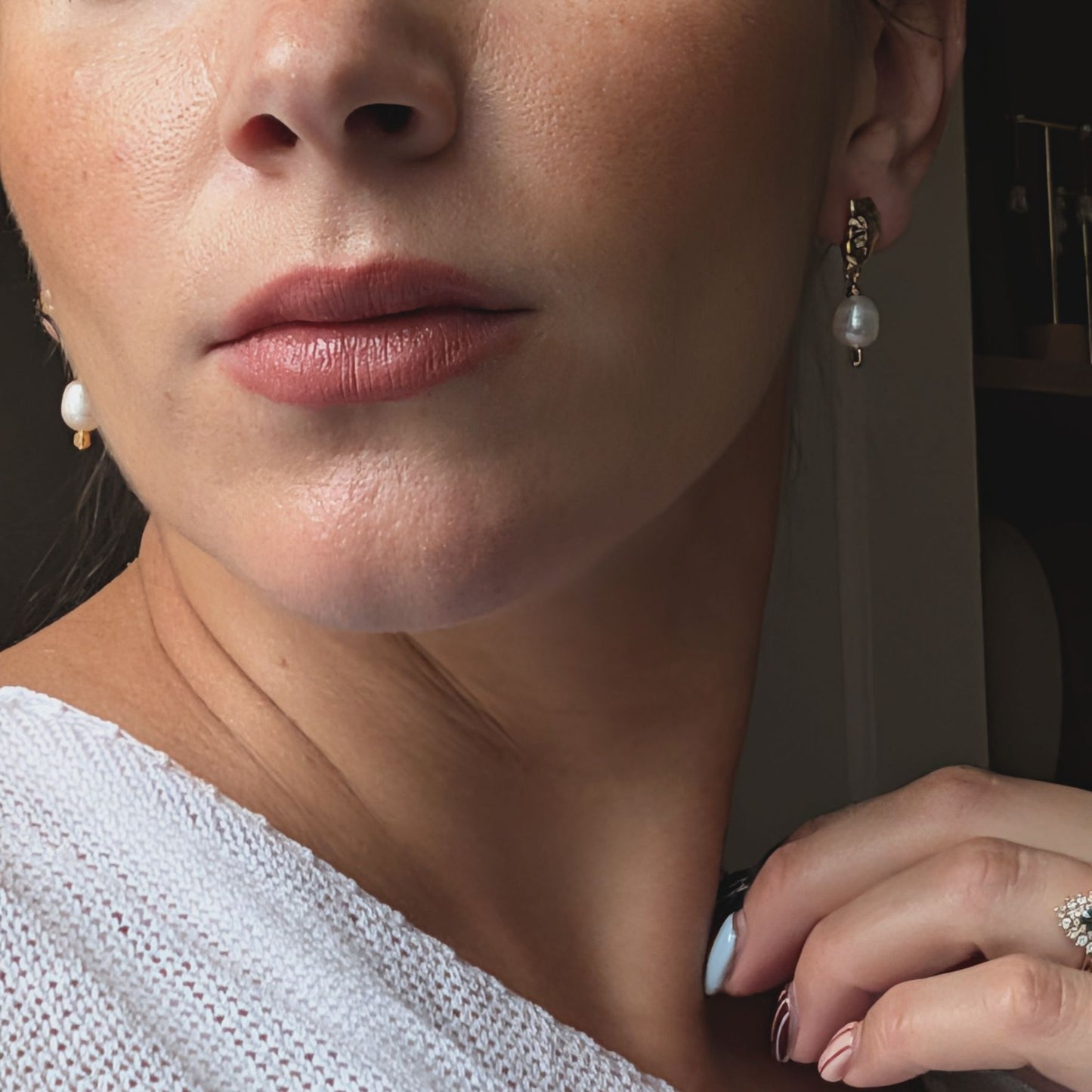 Grace - Textured Pearl Drop