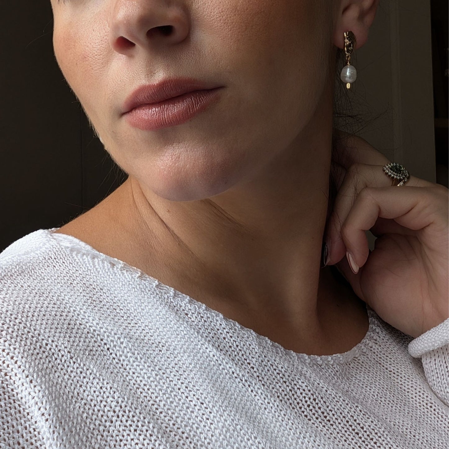 Grace - Textured Pearl Drop