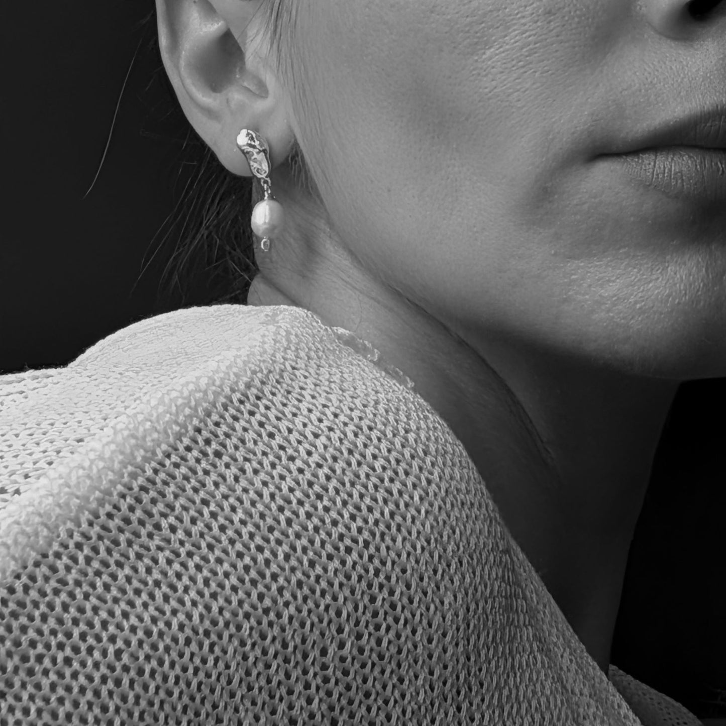 Grace - Textured Pearl Drop