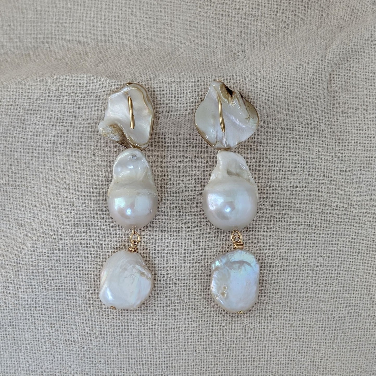 Etta - Fresh Water Pearl & Shell Earrings