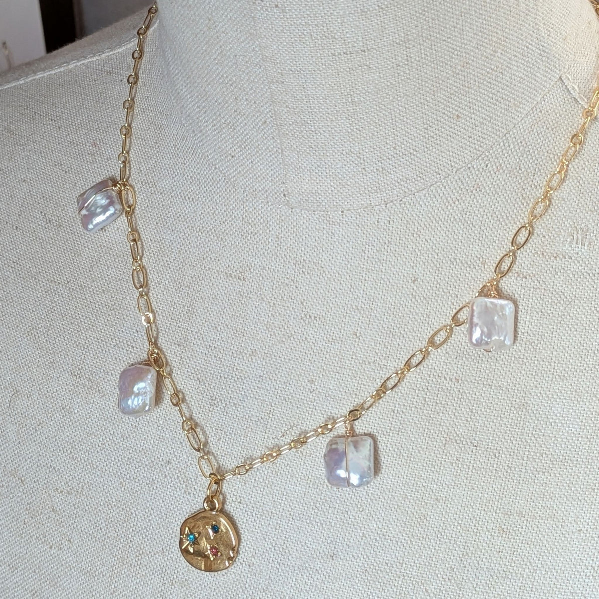 Astra - Charm & Pearl Necklace