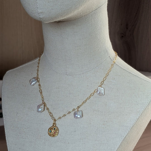 Astra - Charm & Pearl Necklace