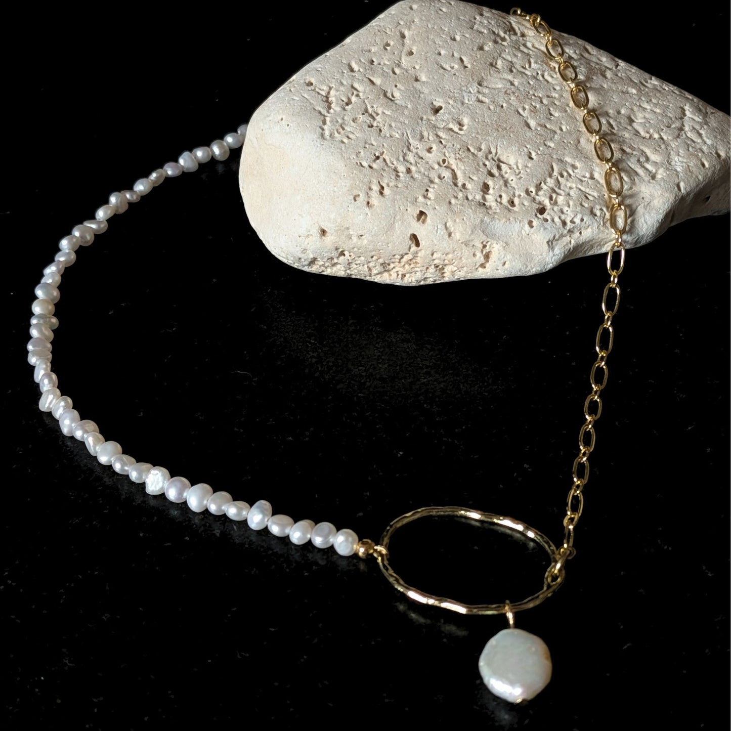 Sylvie Pearl & Chain Necklace