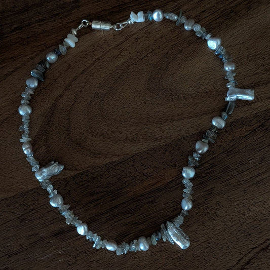 Labradorite & Pearl Necklace