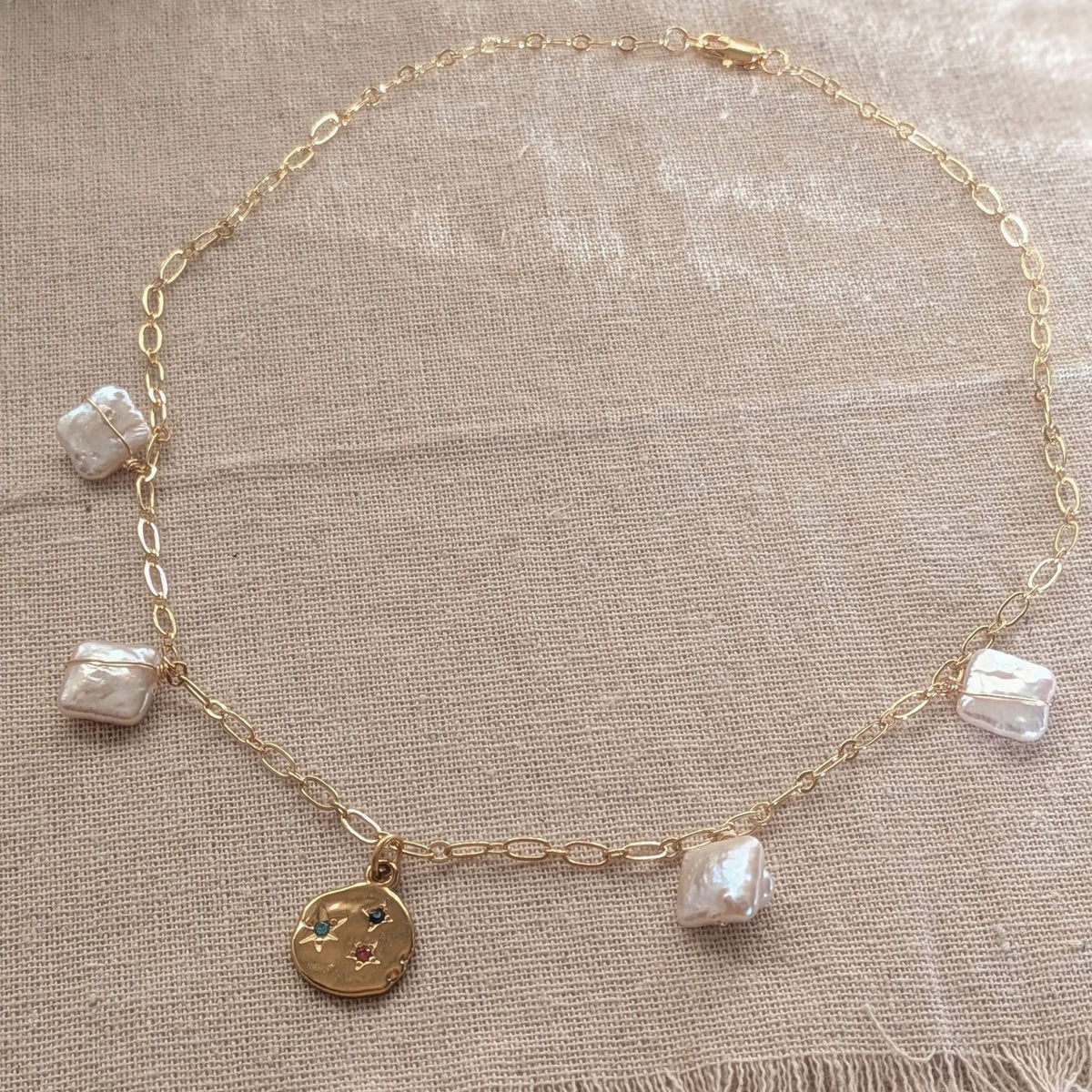 Astra - Charm & Pearl Necklace