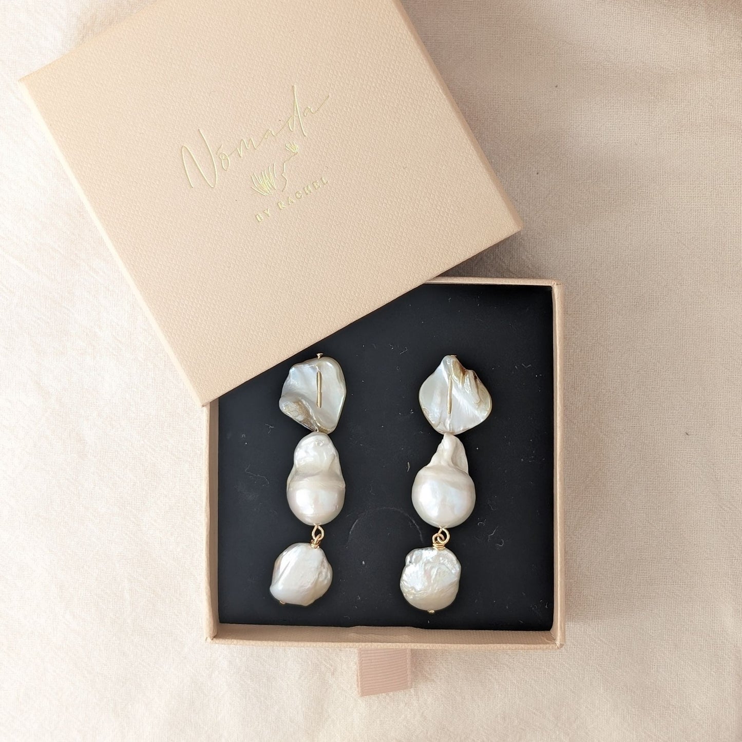 Etta - Fresh Water Pearl & Shell Earrings