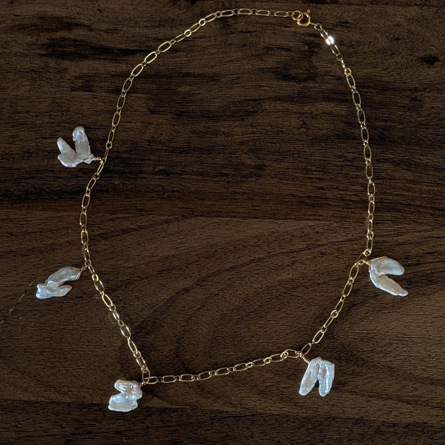 Starla - Pearl Charm Necklace