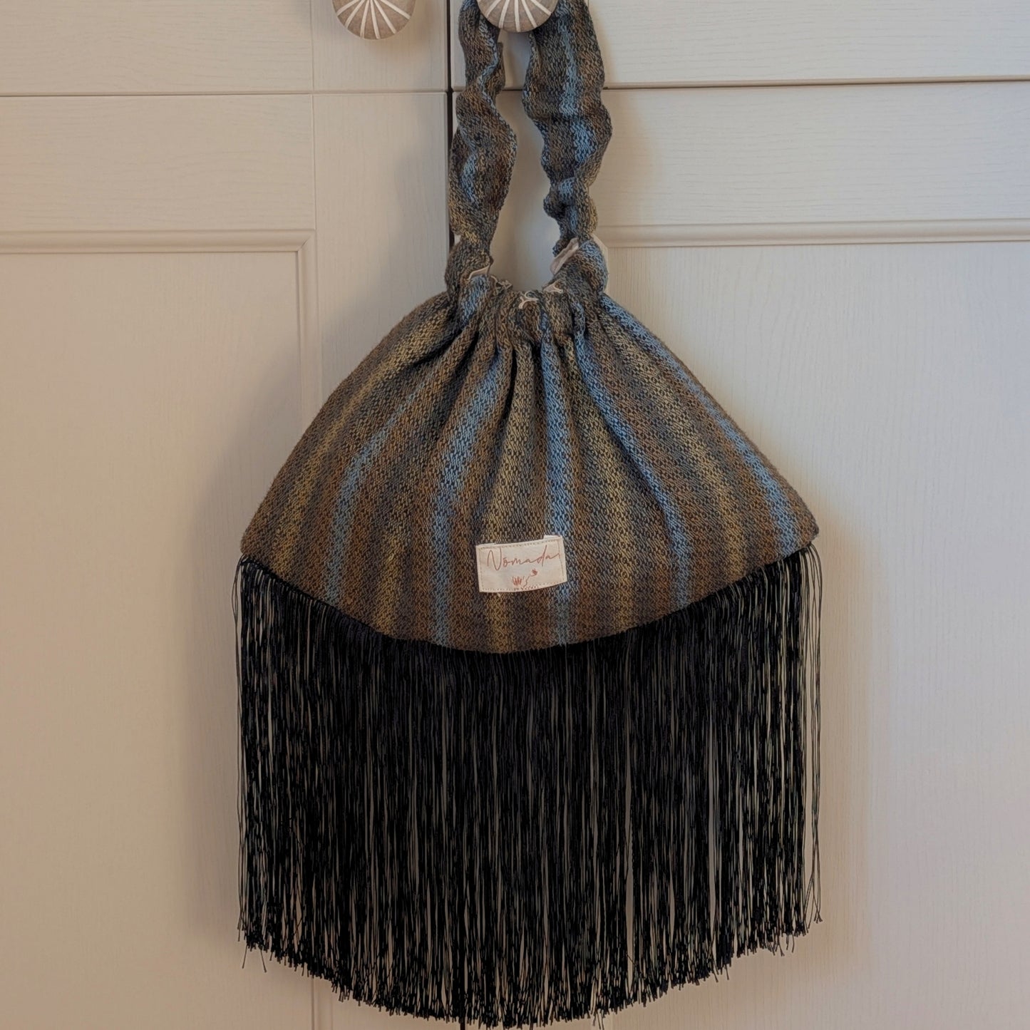 Handmade Donegal Linen & Silk Fringe Bag