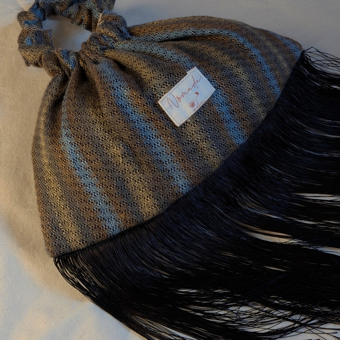Handmade Donegal Linen & Silk Fringe Bag