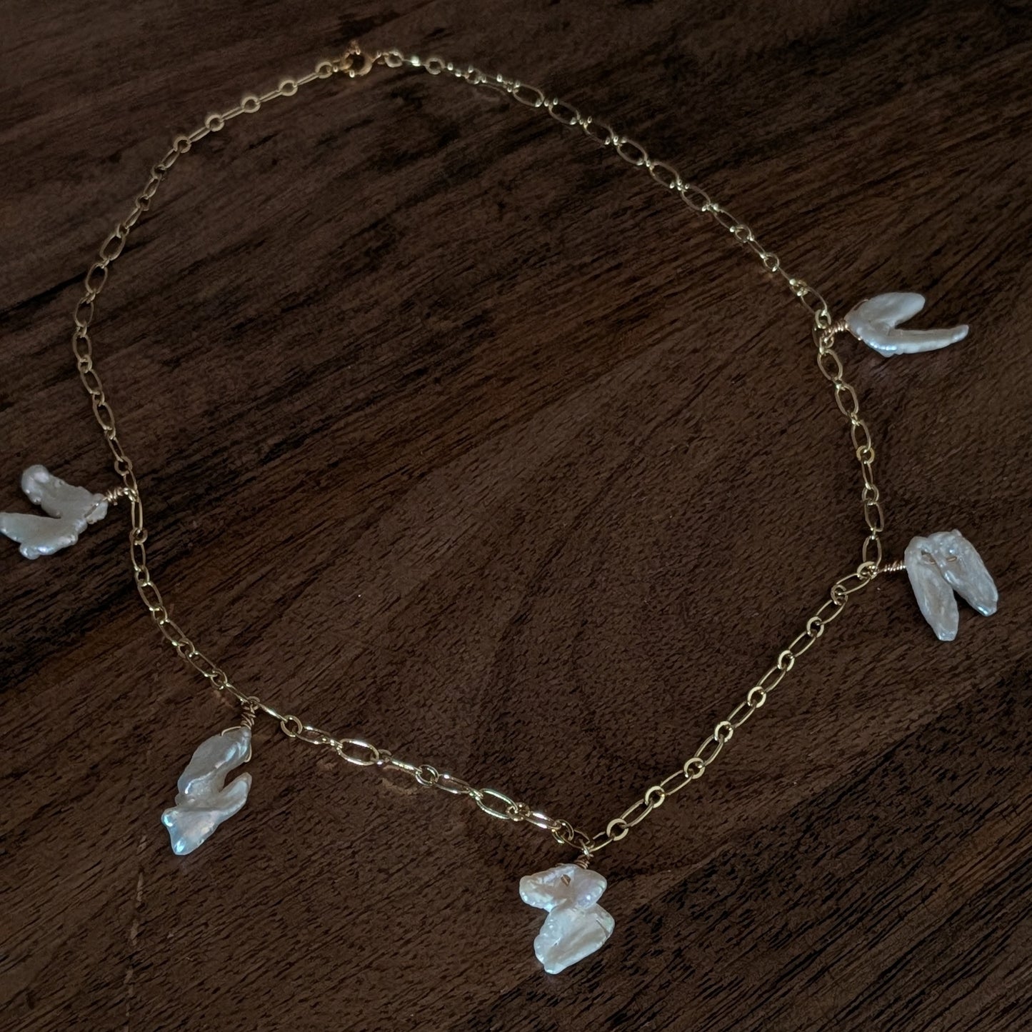 Starla - Pearl Charm Necklace