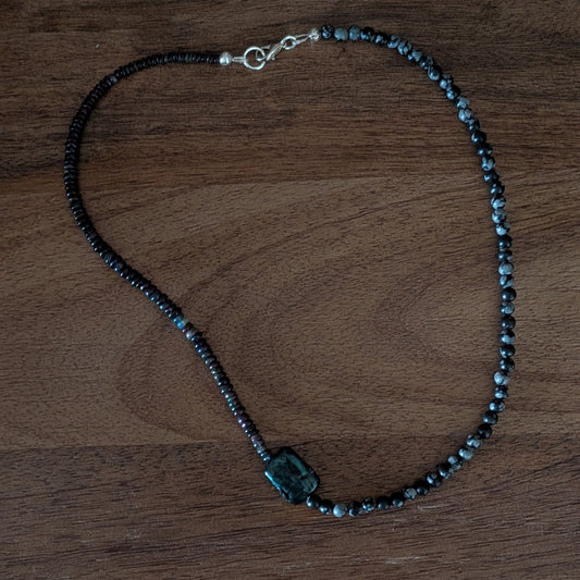Natural Black & Grey Necklace