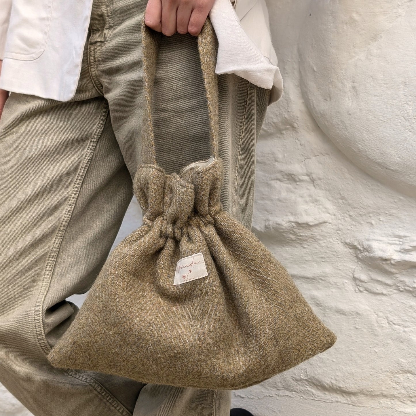 Lula Bucket Bag - Green Irish Tweed