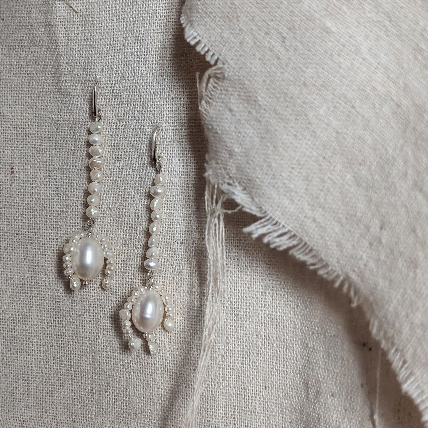 Winnie Sterling Silver Pearl Drops