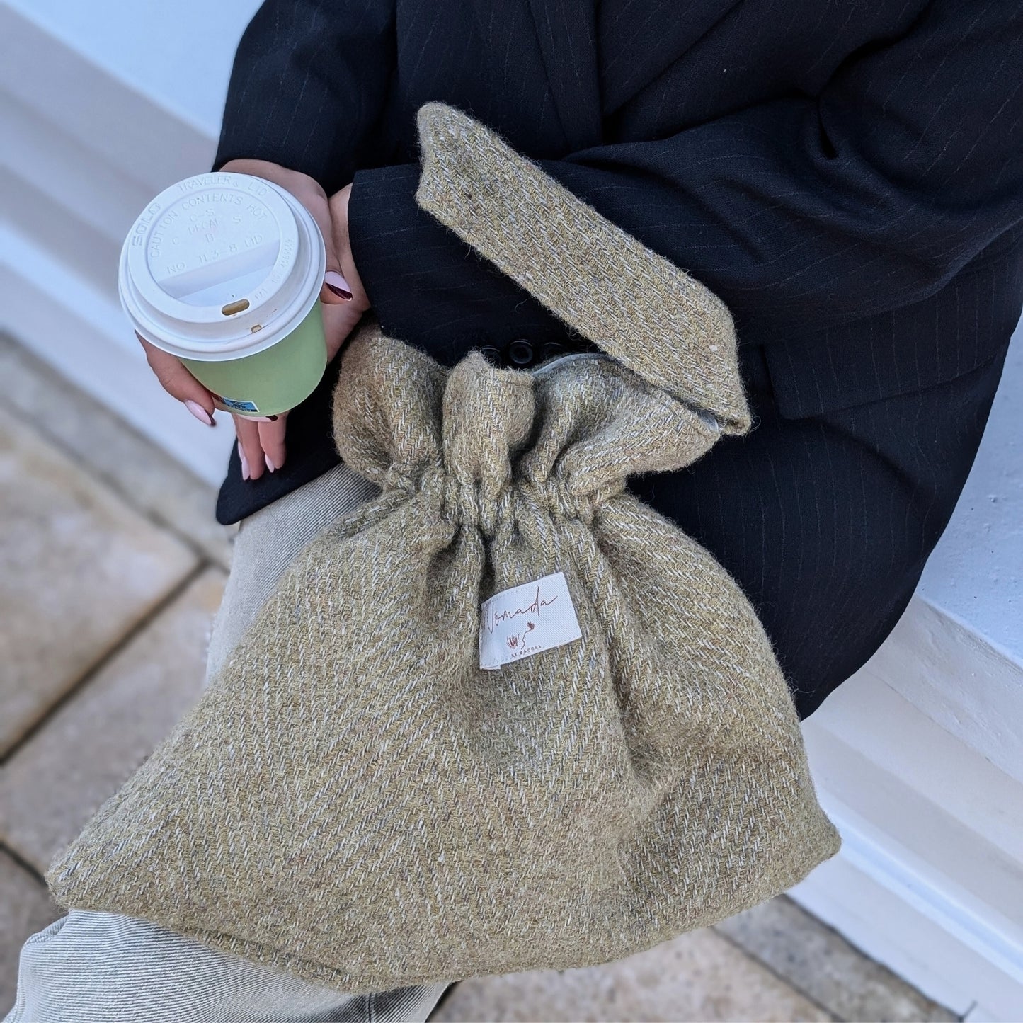 Lula Bucket Bag - Green Irish Tweed