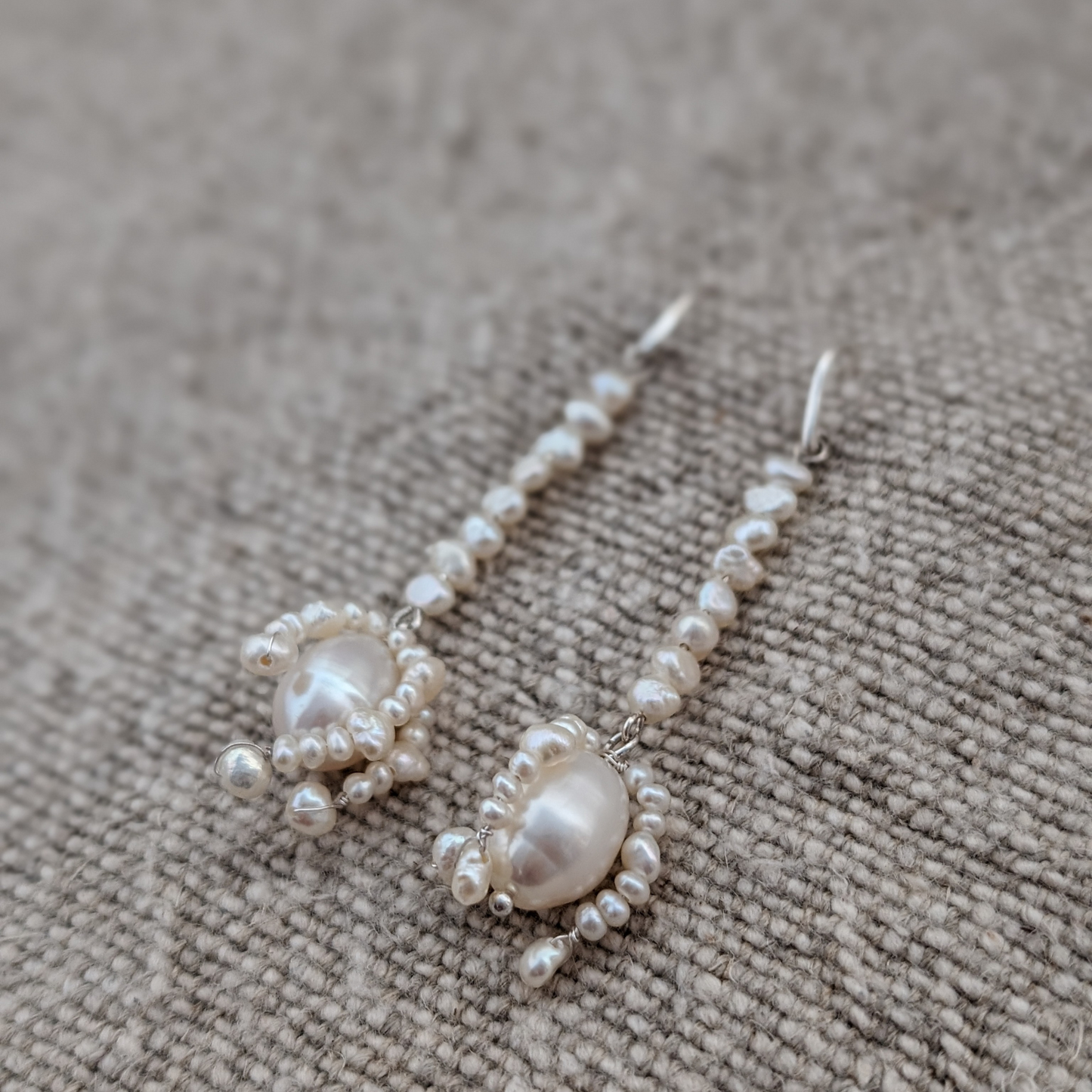 Winnie Sterling Silver Pearl Drops