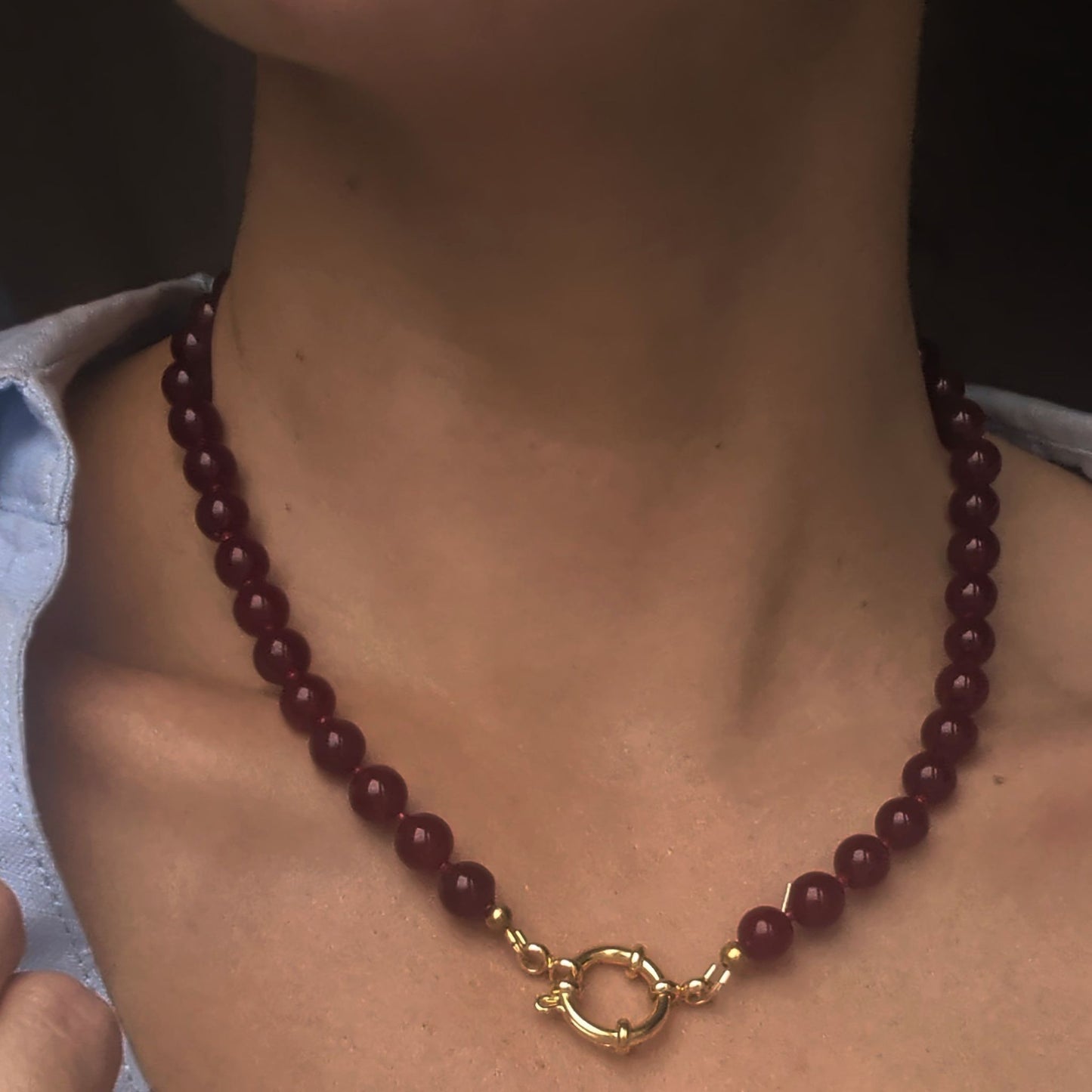Gigi - Red Jade Necklace