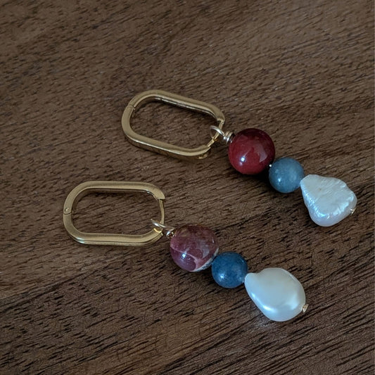 Heidi - Natural Gem & Pearl Drops