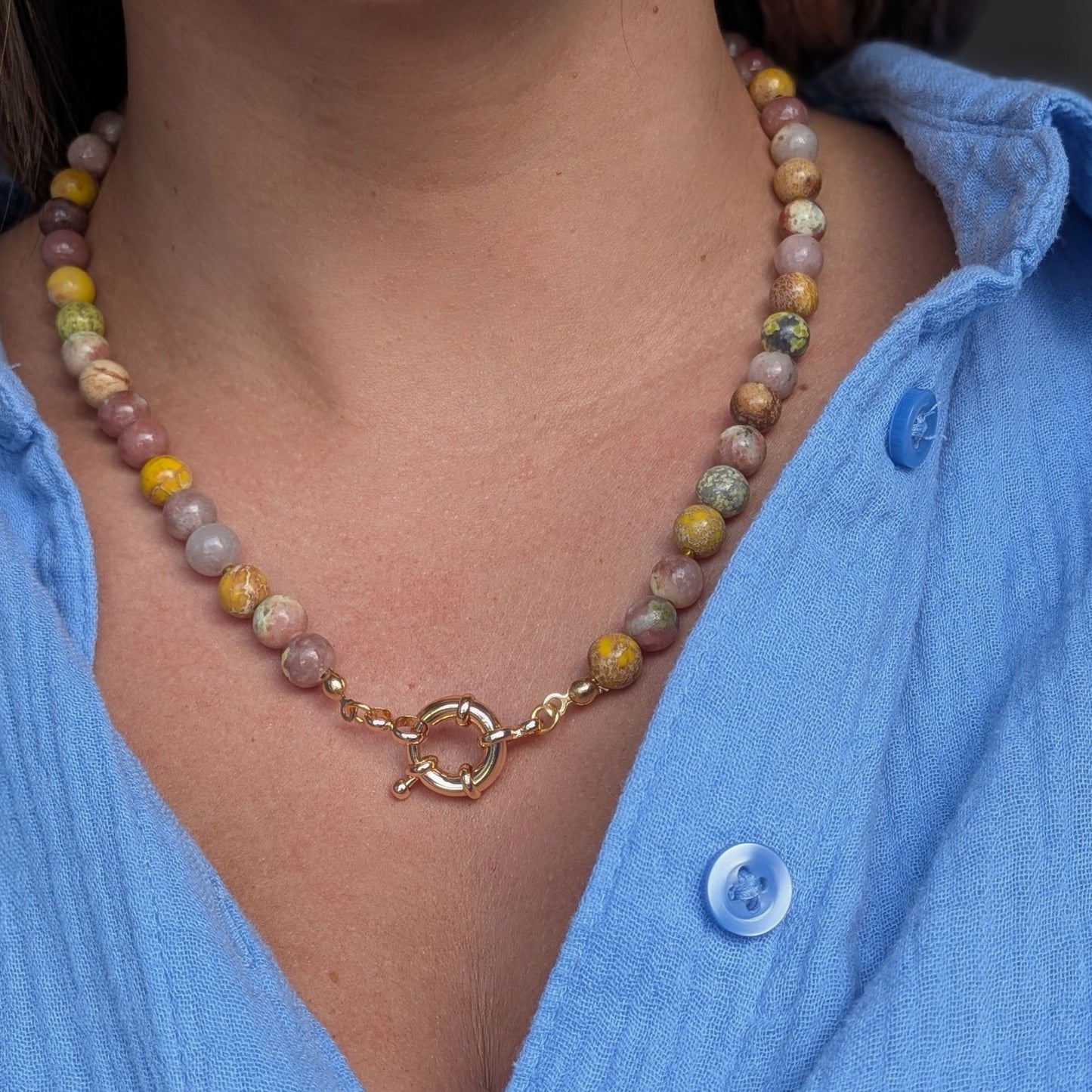 Amber - Natural Jasper Necklace
