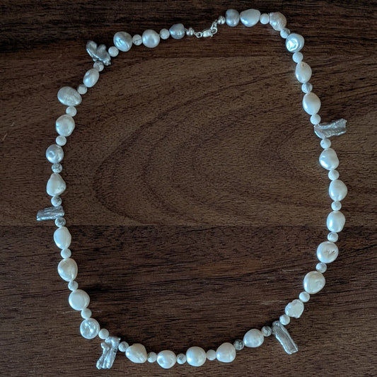 Textured Pearl Necklace