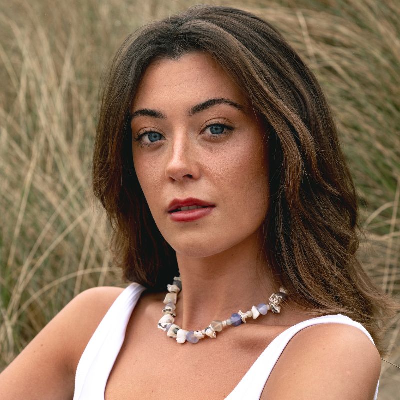 Lilah - Natural Gem and Shell Necklace