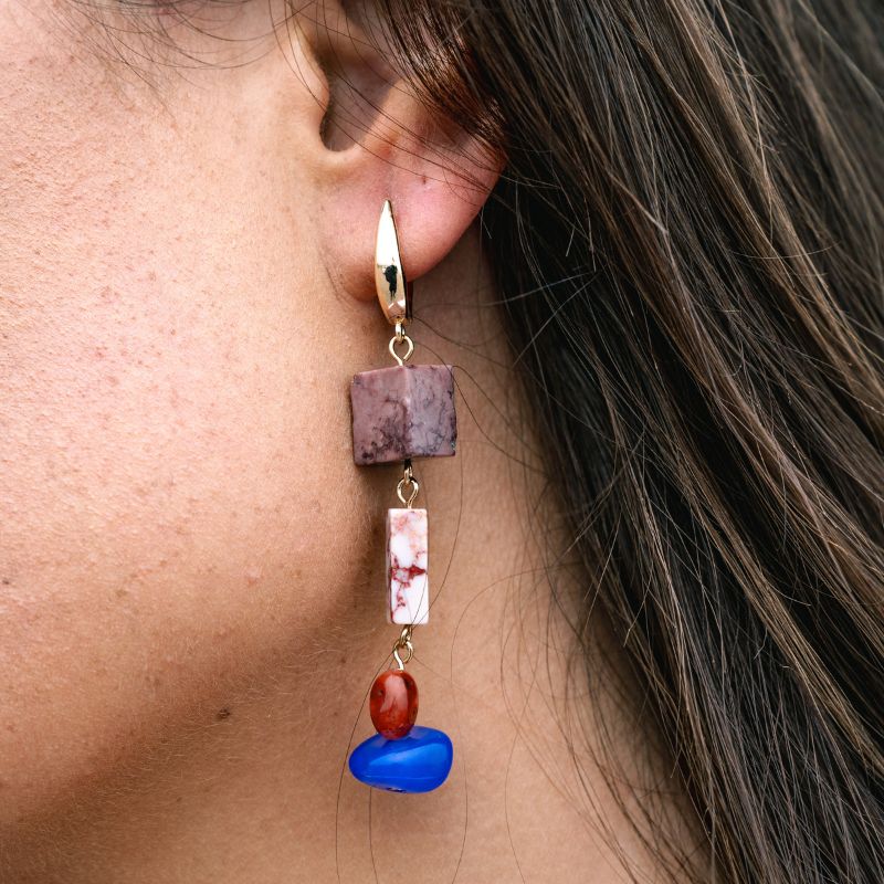 Elva - Natural Gem Earrings