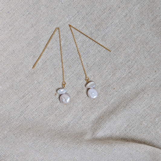 Freya - Pearl Drop Earrings