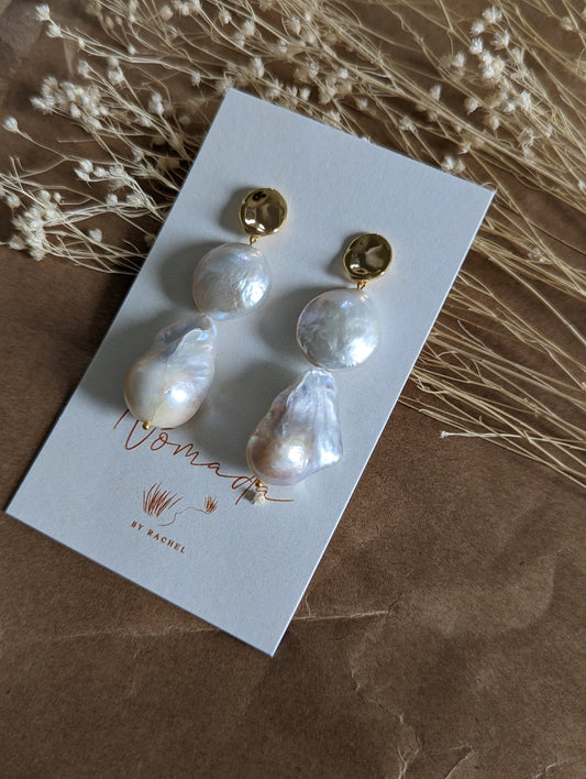 Luna - Pearl Drop Earrings